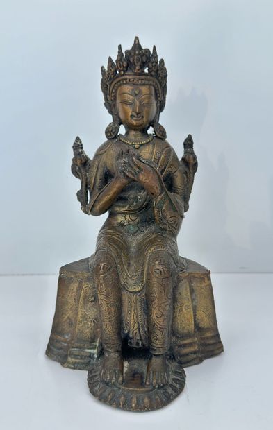 Bouddhisme - Népal
Bouddha en bronze en asana...