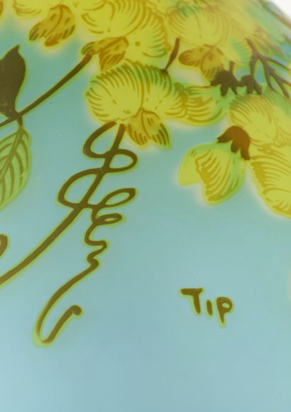 TIP Gallé
Lampe en verre style art nouveau,...