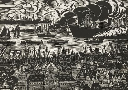 Frans MASEREEL (1889-1972)
Anvers. L'escaut,...