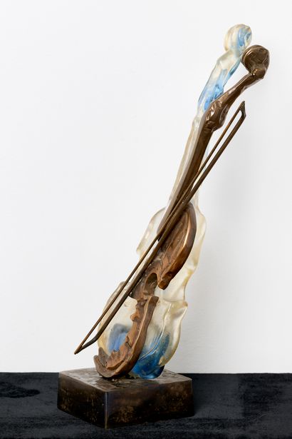 Yves LOHE (1947)
Violon. Sculpture en bronze...