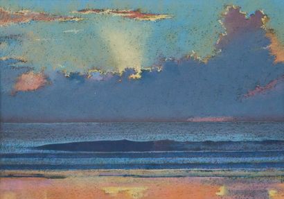 André SOUPART (1943)
Paysage de plage. Pastel...