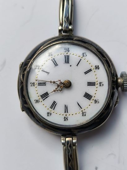 Antique watch, ca 1900
Silver watch with...