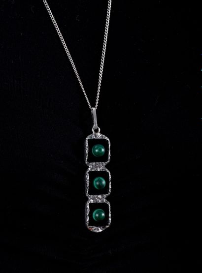 Bijoux Brutaliste
Collier en argent à trois...