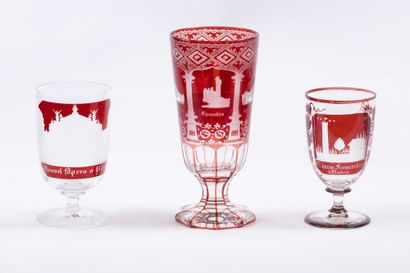 Cristal de Bohème
Trois verres sur pied en...