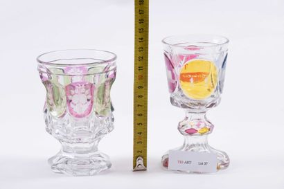 Cristal de Bohème
Deux verres sur pied en...