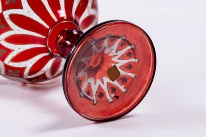 Verre de Bohème ou Ottoman
Coupe sur pied...