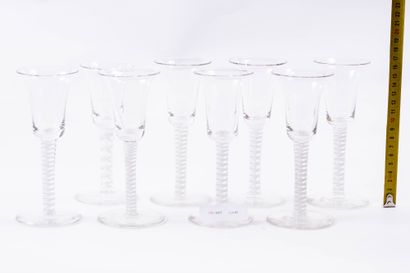 Angleterre ou Hollande, XIXe
8 verres à jambe...