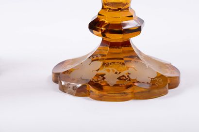 Cristal de Bohème
Paire de vases conique...