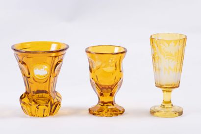 Cristal de Bohème
Trois verres en cristal...