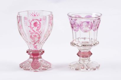 Cristal de Bohème
Deux verres sur pied en...