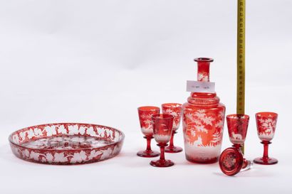 Cristal de Bohème
Caraffe, cinq verres et...