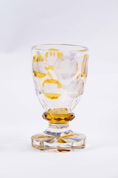 Cristal de Bohème
Verre à pied annelé et...
