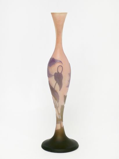 Émile GALLÉ (1846-1904)
Vase fuselé en verre...