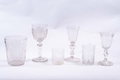 Allemagne
Six verres anciens