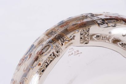 Émile GALLÉ (1846-1904)
Grande coupe de forme...