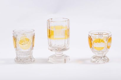Cristal de Bohème
Trois verres sur pied en...