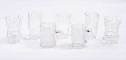 Cristal de Bohème
Lot de six tasse et deux...