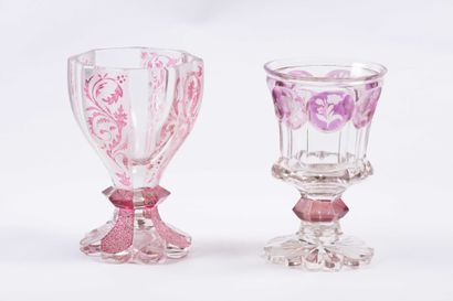 Cristal de Bohème
Deux verres sur pied en...