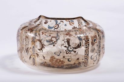 Émile GALLÉ (1846-1904)
Grande coupe de forme...