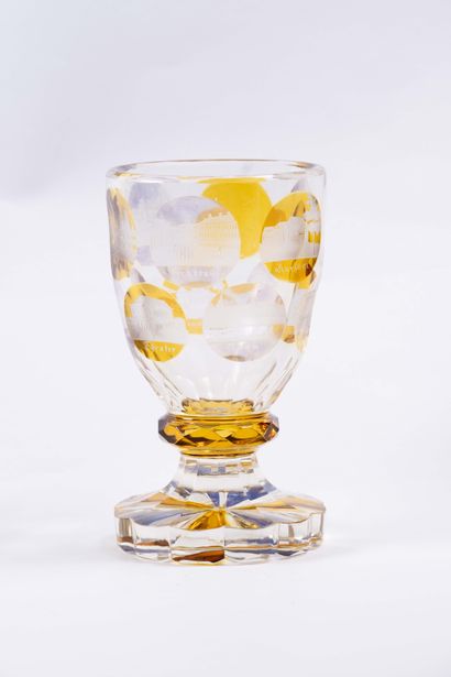 Cristal de Bohème
Verre à pied annelé et...