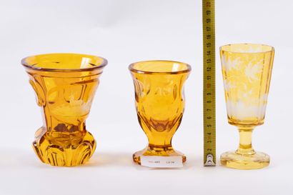 Cristal de Bohème
Trois verres en cristal...