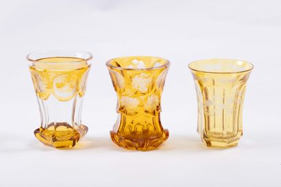 Cristal de Bohème
Trois verres en cristal...