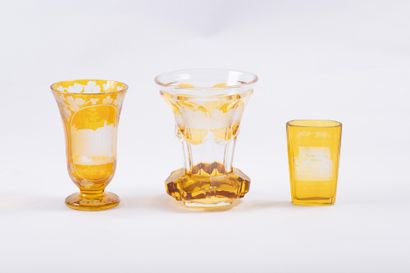 Cristal de Bohème
Deux verres évasés et un...