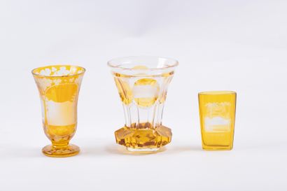 Cristal de Bohème
Deux verres évasés et un...