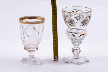 Cristal de Bohème
Deux verres sur pied en...