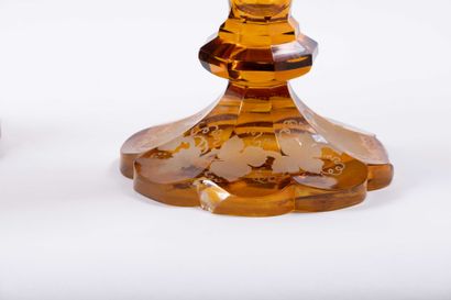 Cristal de Bohème
Paire de vases conique...