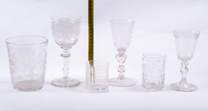 Allemagne
Six verres anciens