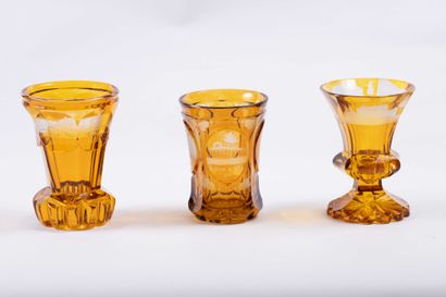Cristal de Bohème
Trois verres en cristal...