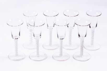 Angleterre ou Hollande, XIXe
8 verres à jambe...