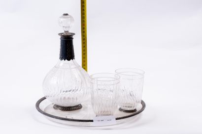 France XIXe
Carafe et deux gobelet en cr...