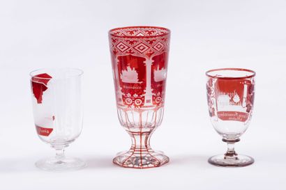 Cristal de Bohème
Trois verres sur pied en...