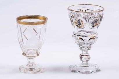 Cristal de Bohème
Deux verres sur pied en...