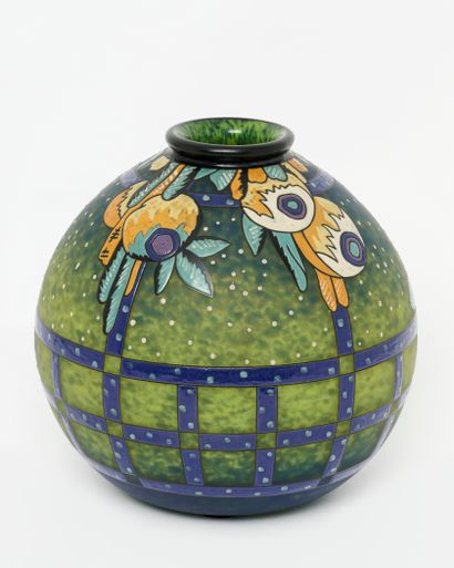 André DELATTE (c.1887-1953)
Vase boule art...