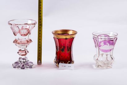 Cristal de Bohème
Trois verres dont un verre...