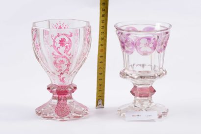 Cristal de Bohème
Deux verres sur pied en...