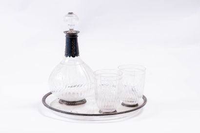 France XIXe
Carafe et deux gobelet en cr...
