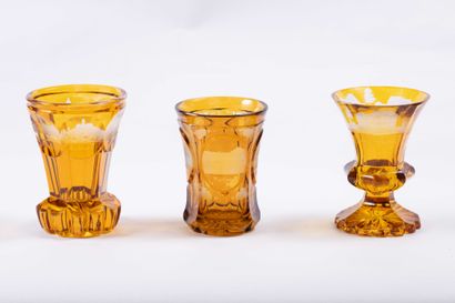 Cristal de Bohème
Trois verres en cristal...