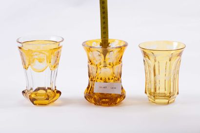 Cristal de Bohème
Trois verres en cristal...
