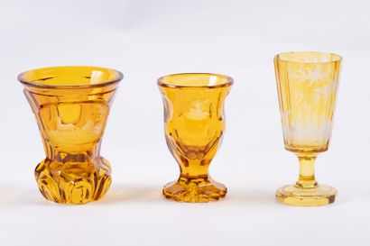 Cristal de Bohème
Trois verres en cristal...