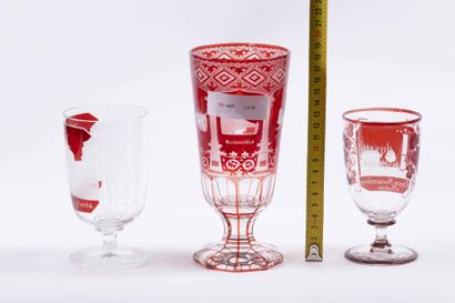 Cristal de Bohème
Trois verres sur pied en...