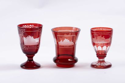 Cristal de Bohème
Trois verres en cristal...