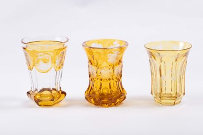 Cristal de Bohème
Trois verres en cristal...