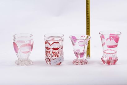 Cristal de Bohème
Lot de quattre verres en...
