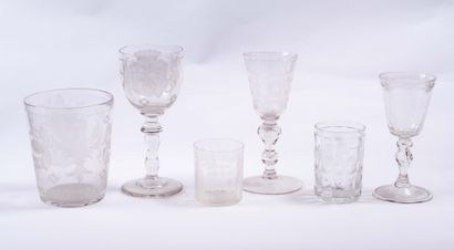Allemagne
Six verres anciens
