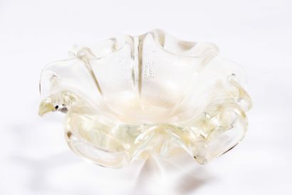 Murano, Italie ca 1960
Coupe en verre pailleté...