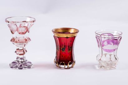 Cristal de Bohème
Trois verres dont un verre...